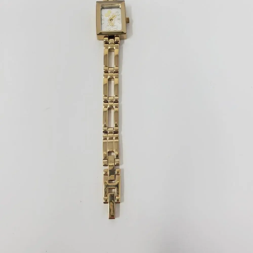 Disney Parks Rectangle Mickey Mouse Metal Band Watch NTW